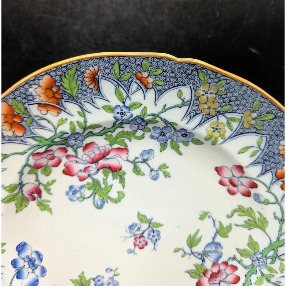 Antique‎ Minton Earthenware Vandyke Pattern Dinner Plate 10